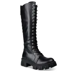 Bottes NOIR Femme Motif Uni Fermeture éclair