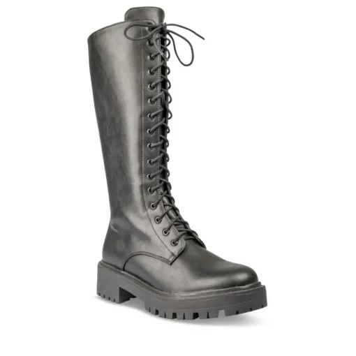Bottes NOIR Femme Motif Uni Fermeture éclair
