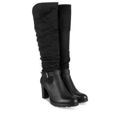 Bottes NOIR Femme Motif Uni Fermeture éclair
