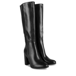 Bottes NOIR Femme Motif Uni Fermeture éclair