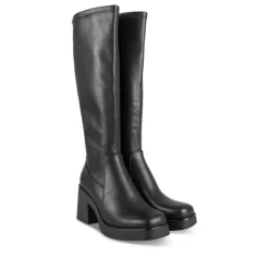 Bottes NOIR Femme Motif Uni Fermeture éclair