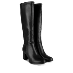 Bottes NOIR Femme Motif Uni Fermeture éclair