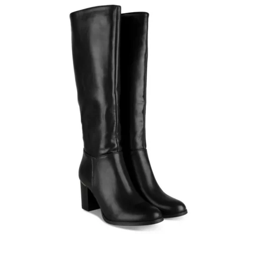 Bottes NOIR Femme Motif Uni Fermeture éclair