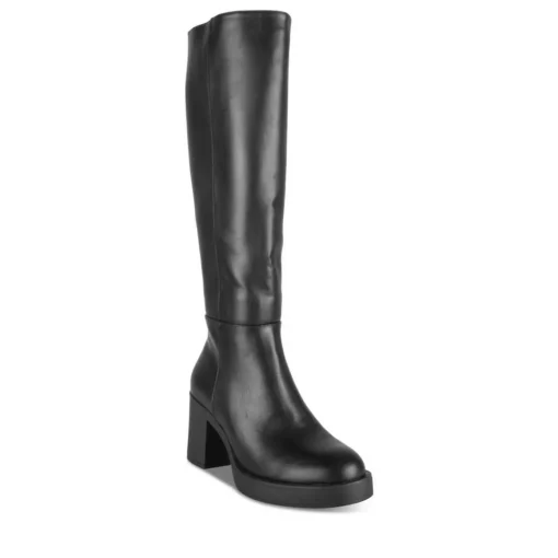 Bottes NOIR Femme Motif Uni Fermeture éclair