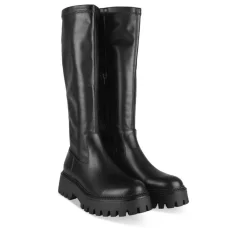 Bottes NOIR Femme Motif Uni Fermeture éclair