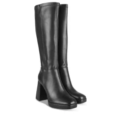 Bottes NOIR Femme Motif Uni Fermeture éclair