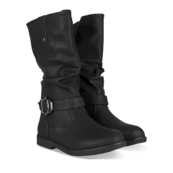 Bottes NOIR Femme Motif Uni A Enfiler
