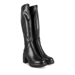 Bottes NOIR Femme Motif Uni Fermeture éclair
