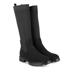 Bottes NOIR Femme Motif Uni A Enfiler