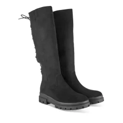 Bottes NOIR Femme Motif Uni Lacets