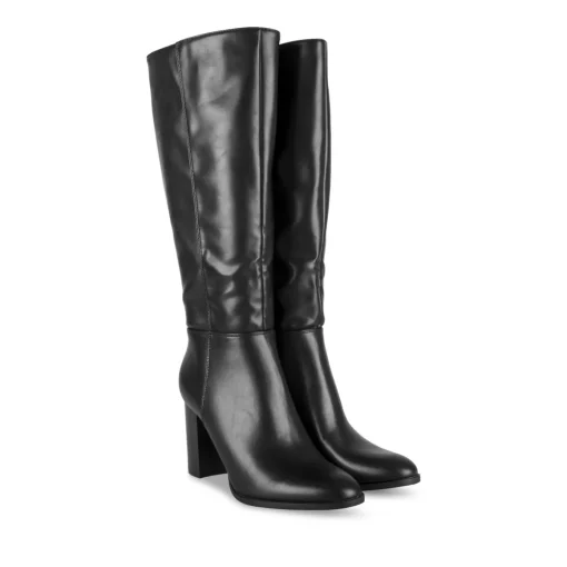 Bottes NOIR Femme Motif Uni A Enfiler