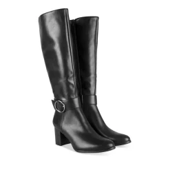 Bottes NOIR Femme Motif Uni A Enfiler