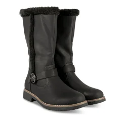 Bottes NOIR Femme Motif Uni A Enfiler