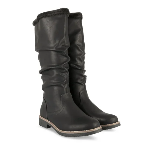 Bottes NOIR Femme Motif Uni A Enfiler