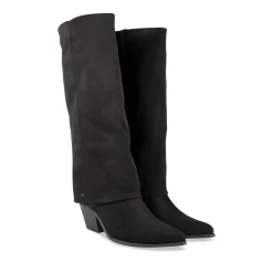 Bottes NOIR Femme Motif Uni Fermeture éclair