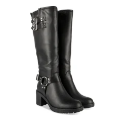 Bottes NOIR Femme Motif Uni Fermeture éclair