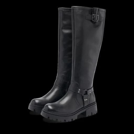 Bottes NOIR Femme Motif Uni Fermeture éclair