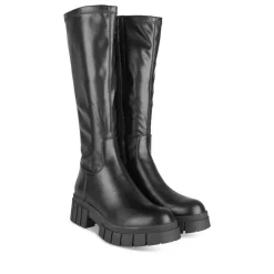 Bottes NOIR Femme Motif Uni Fermeture éclair