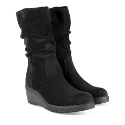 Bottes NOIR Femme Motif Uni Fermeture éclair