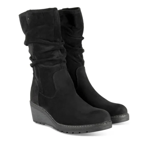 Bottes NOIR Femme Motif Uni Fermeture éclair
