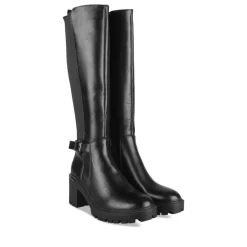 Bottes NOIR Femme Motif Uni Fermeture éclair