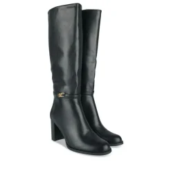 Bottes NOIR Femme Motif Uni Fermeture éclair