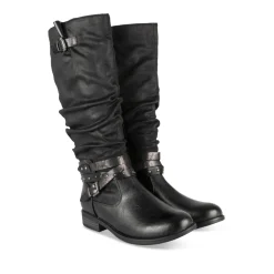 Bottes NOIR Femme Motif Uni Fermeture éclair