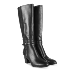 Bottes NOIR Femme Motif Uni A Enfiler