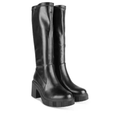 Bottes NOIR Femme Motif Uni Fermeture éclair