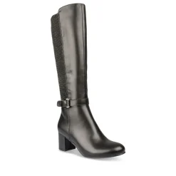 Bottes NOIR Femme Motif Uni Fermeture éclair