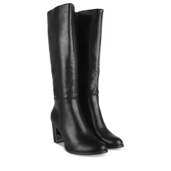 Bottes NOIR Femme Motif Uni Fermeture éclair