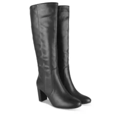Bottes NOIR Femme Motif Uni Fermeture éclair