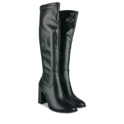 Bottes NOIR Femme Motif Uni Fermeture éclair