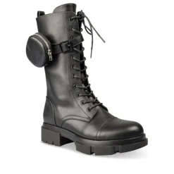 Bottes NOIR Femme Motif Uni Fermeture éclair