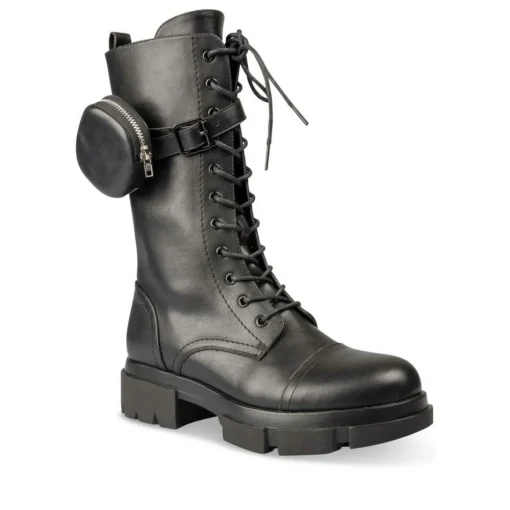 Bottes NOIR Femme Motif Uni Fermeture éclair