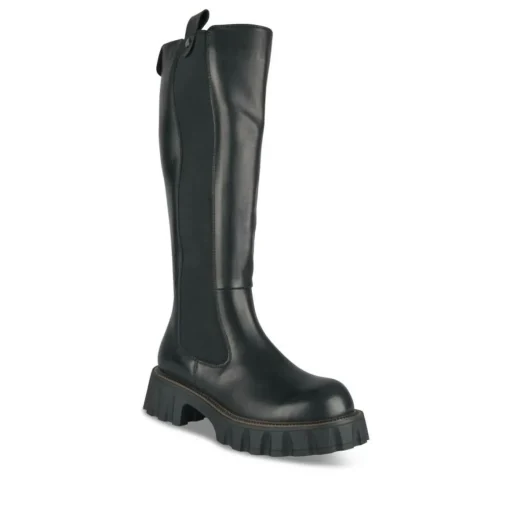 Bottes NOIR Femme Motif Uni Fermeture éclair