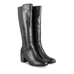 Bottes NOIR Femme Motif Uni Fermeture éclair