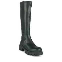 Bottes NOIR Femme Motif Uni A Enfiler