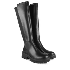 Bottes NOIR Femme Motif Uni Fermeture éclair