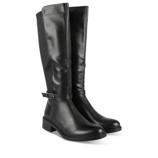 Bottes NOIR Femme Motif Uni Fermeture éclair