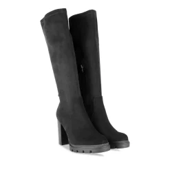 Bottes NOIR Femme Motif Uni Fermeture éclair