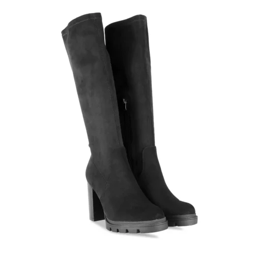 Bottes NOIR Femme Motif Uni Fermeture éclair