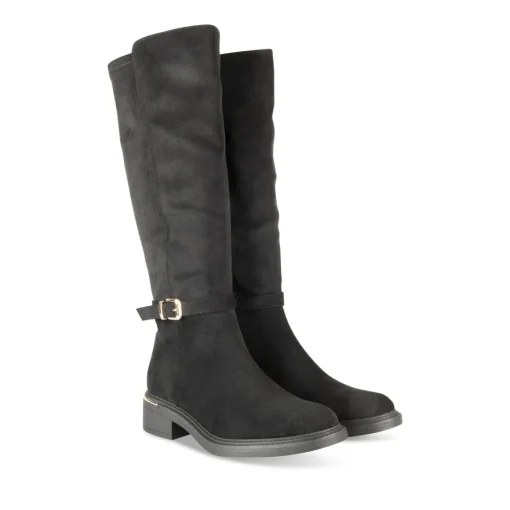 Bottes NOIR Femme Motif Uni A Enfiler