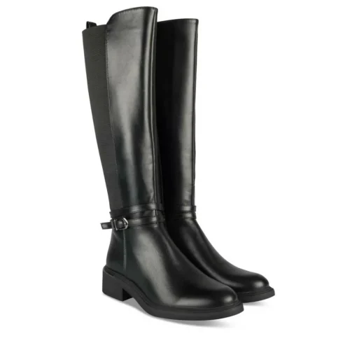 Bottes NOIR Femme Motif Uni Fermeture éclair