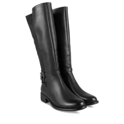 Bottes NOIR Femme Motif Uni Fermeture éclair