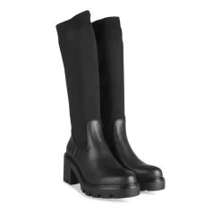 Bottes NOIR Femme Motif Uni A Enfiler