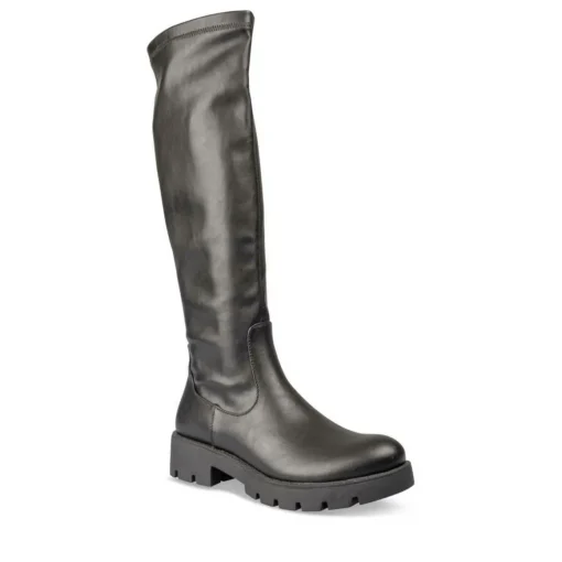 Bottes NOIR Femme Motif Uni Fermeture éclair