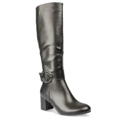 Bottes NOIR Femme Motif Uni Fermeture éclair