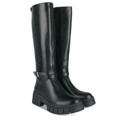 Bottes NOIR Femme Motif Uni Fermeture éclair