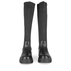 Bottes NOIR Femme Motif Uni A Enfiler